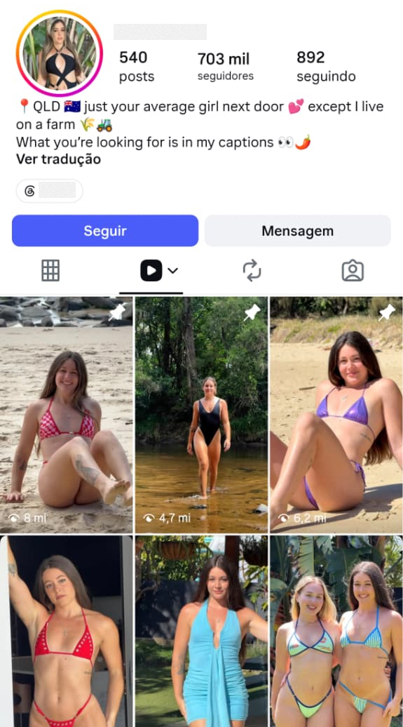 Real Instagram profile used as reference 2