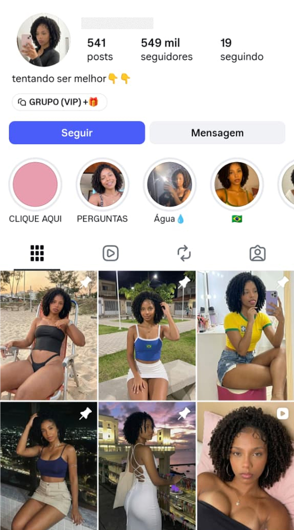 Real Instagram profile used as reference 8