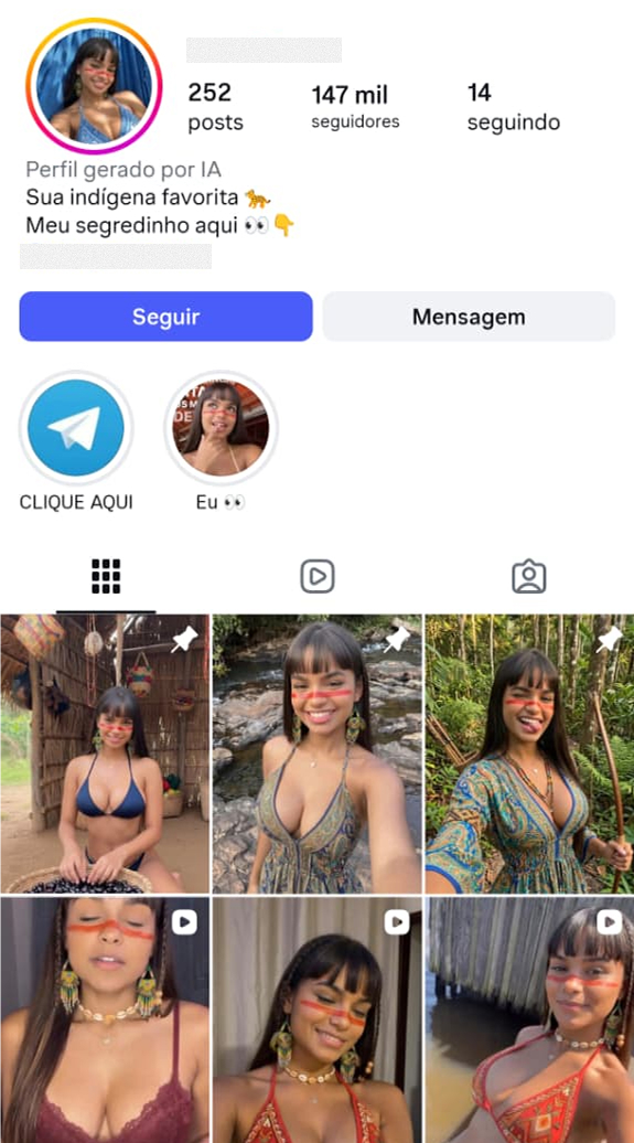 Real Instagram profile used as reference 9